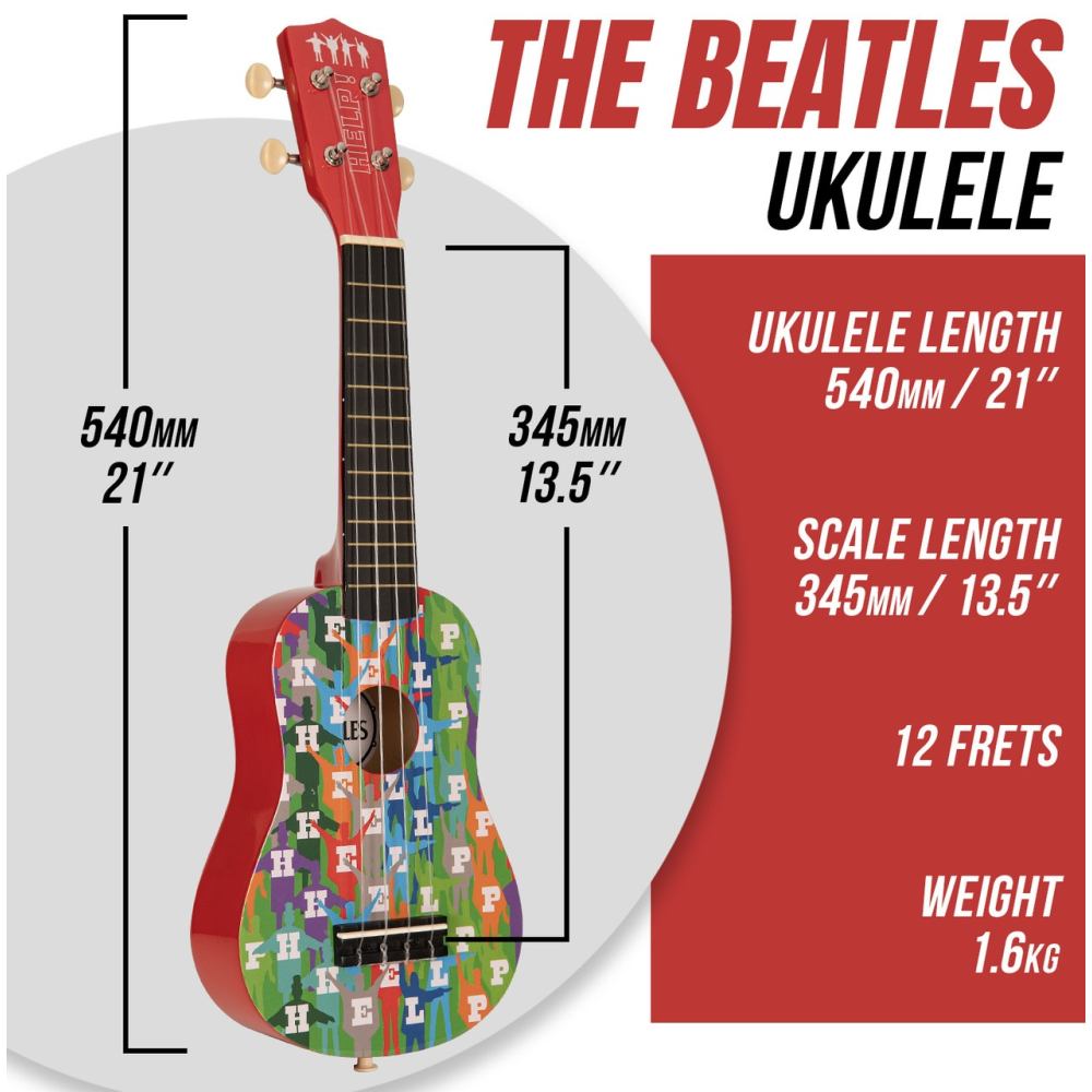 The Beatles - Help! Ukelele - Multicolours